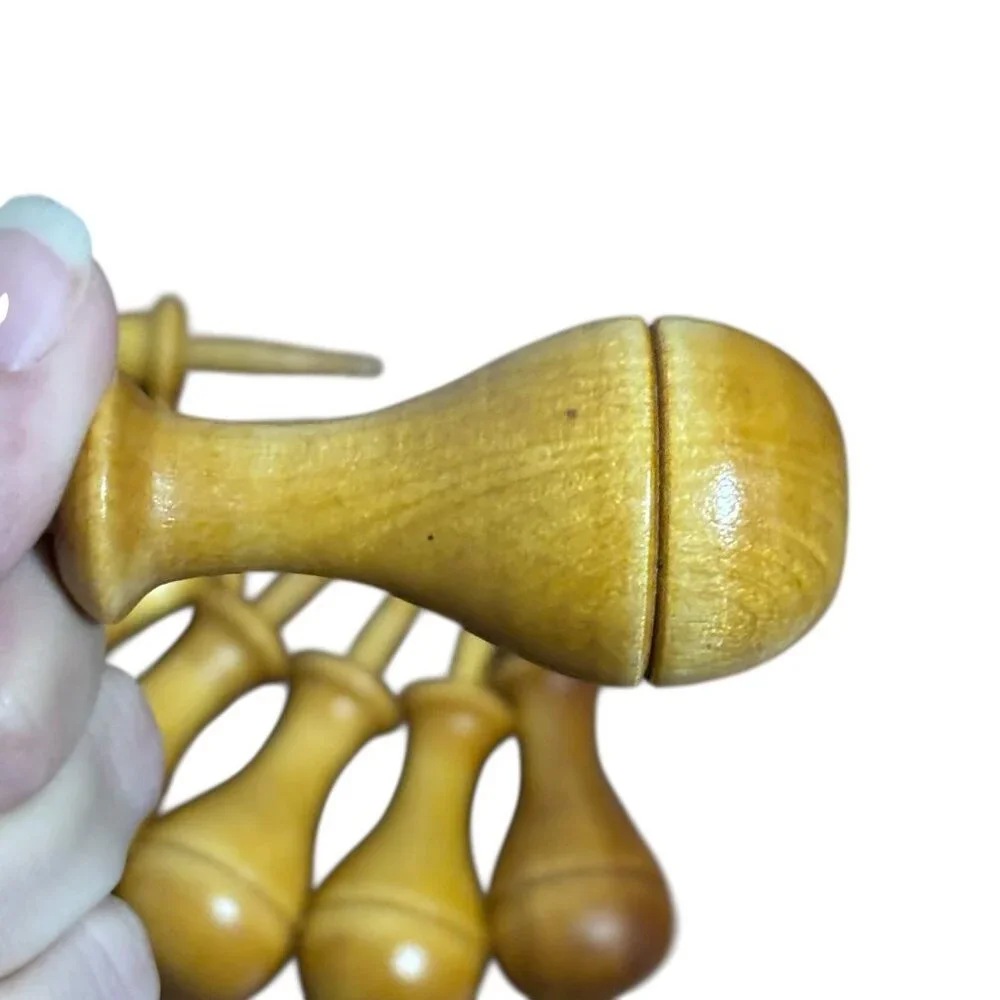 Vintage Wooden‎ Corn Cob Holders Set of 4 – Farmhouse Rustic Kitchen Tableware